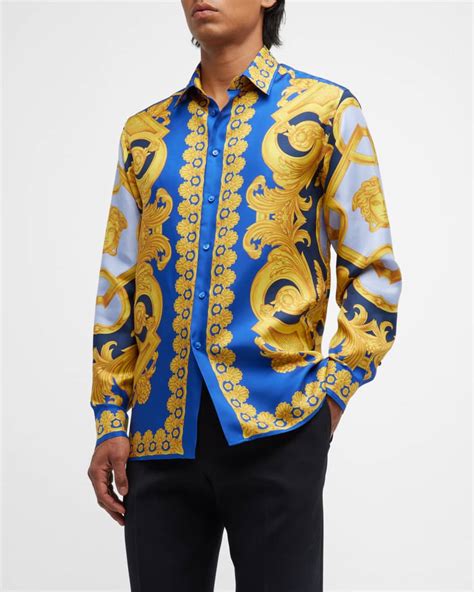 versace baroque shirt vintage|plain white Versace shirt.